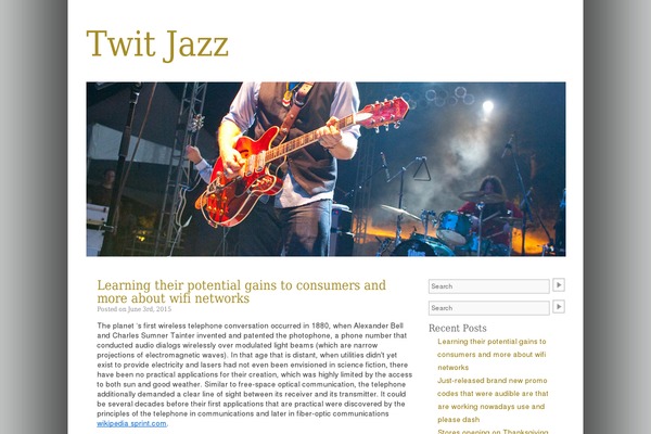 Live Music theme site design template sample