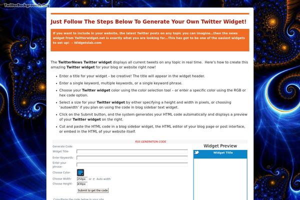twitterwidget.net site used Squeeze Theme