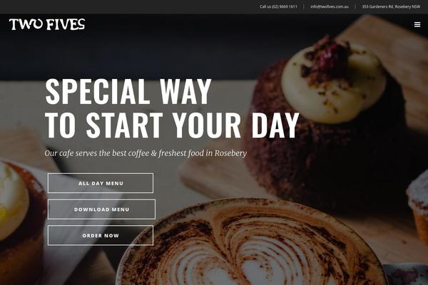 Baristawp theme site design template sample