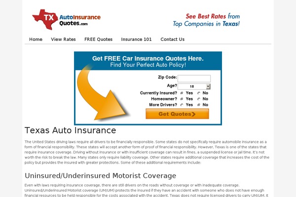 txautoinsurancequotes.com site used Presswork