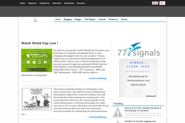 Folo theme site design template sample