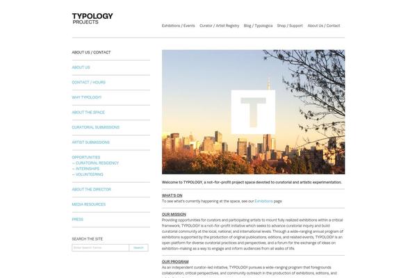 Typology theme site design template sample