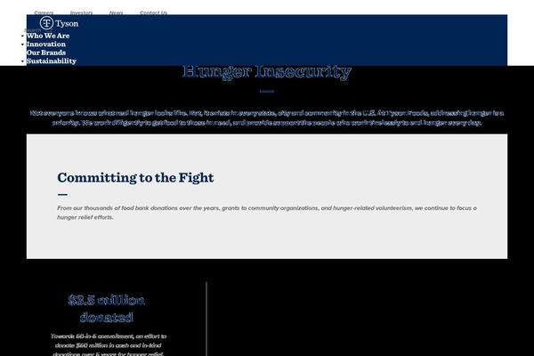 tysonhungerrelief.com site used Catch Everest