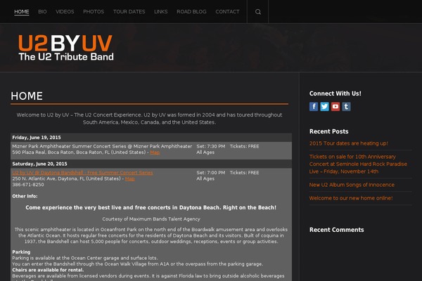 Site using ArtistDataPress plugin