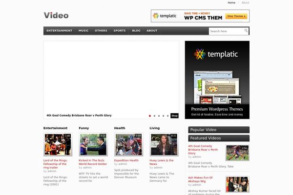 Video theme site design template sample
