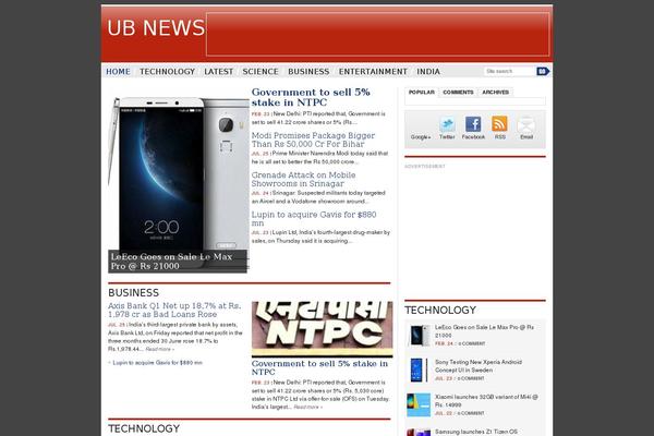 Newstube theme site design template sample