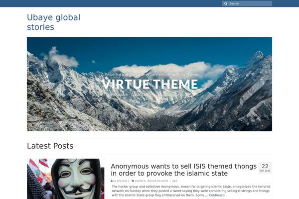 Virtue theme site design template sample