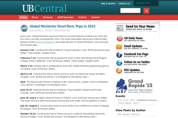 ubcentral.org site used Ubc