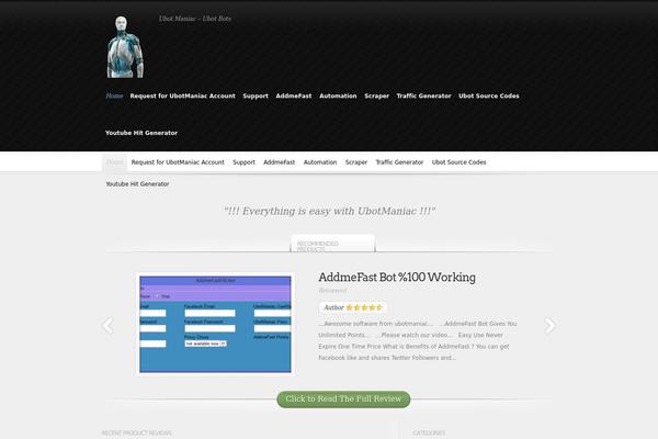 InReview theme site design template sample