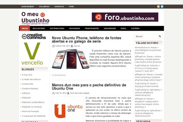 ubuntinho.com site used Karmela