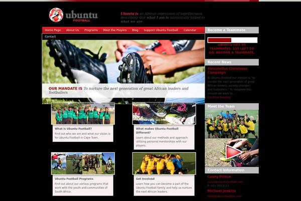ubuntufootball.com site used Ubuntu