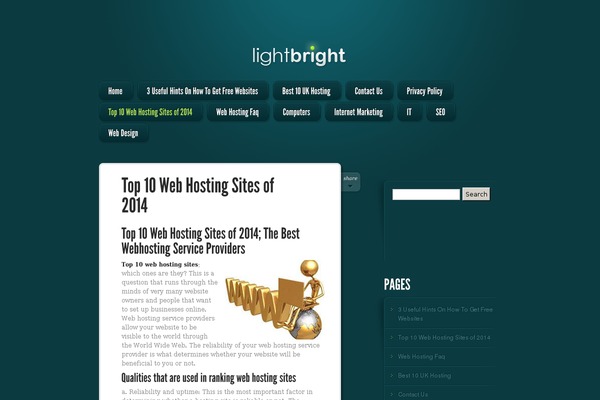 LightBright theme site design template sample
