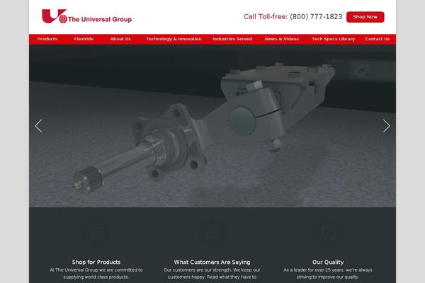 Universal theme site design template sample
