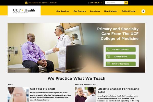 ucfhealth.com site used Ucf-health-theme