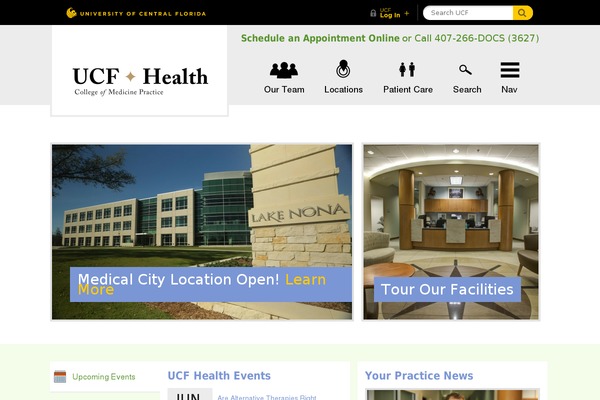 ucf-health-theme theme websites examples