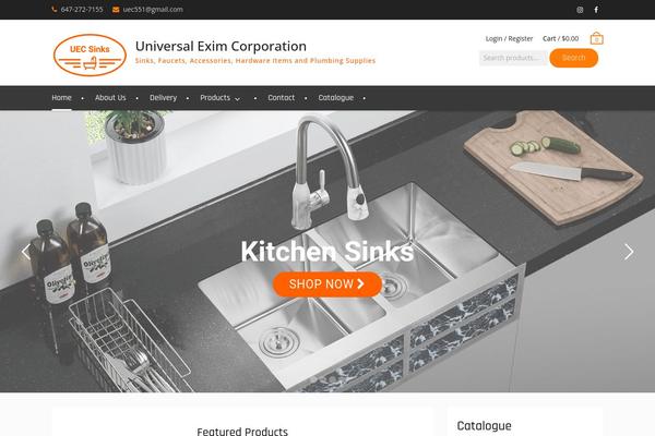 Clean Commerce theme site design template sample