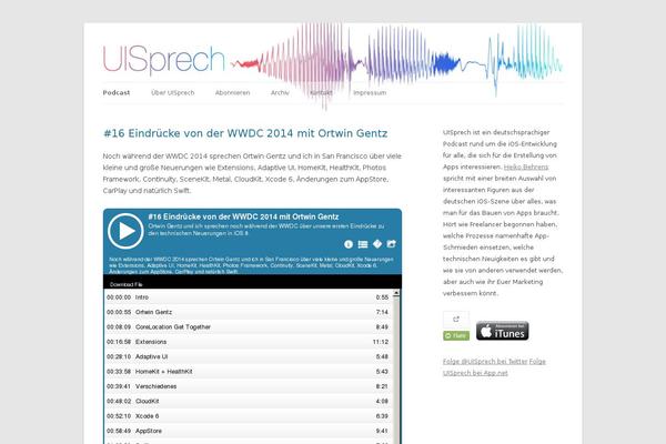 Site using Podlove Web Player plugin