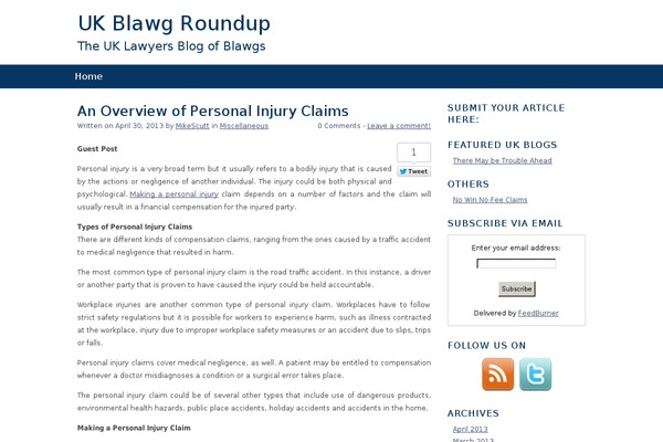 ukblawgroundup.co.uk site used Headway-101