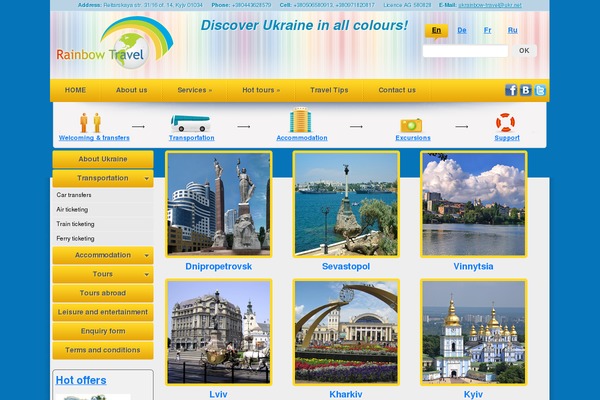 Tourism theme site design template sample