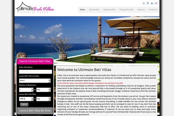 Ultimate theme site design template sample