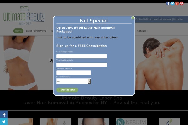 ultimatebeautylaserspa.com site used GetFit