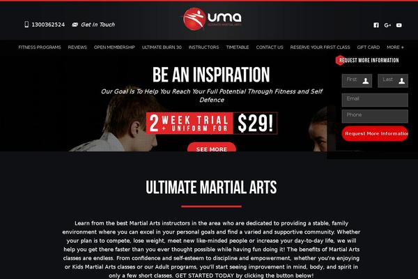 ultimatemartialfitness.com.au site used Uma