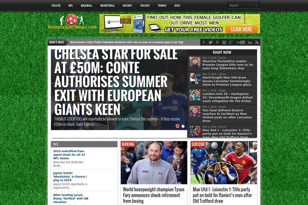 Gameday theme site design template sample