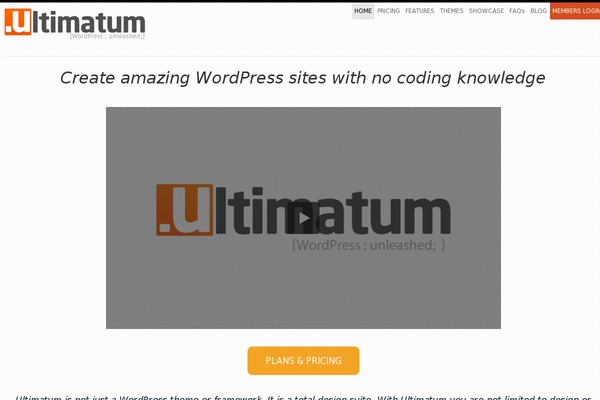 Ultimatum theme site design template sample