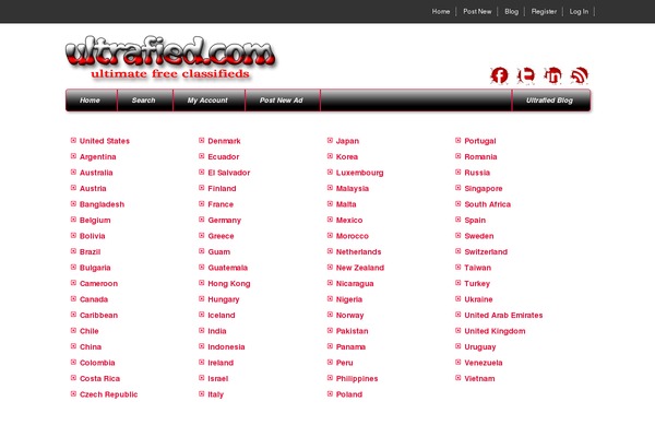 ultrafied.com site used Classifiedtheme