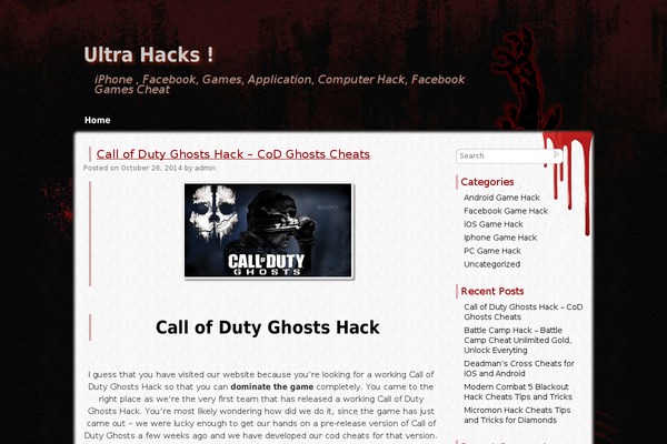 Zombie Apocalypse theme site design template sample