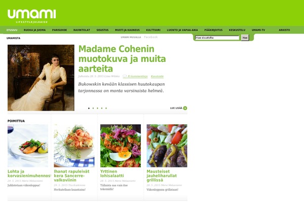 Umami theme site design template sample