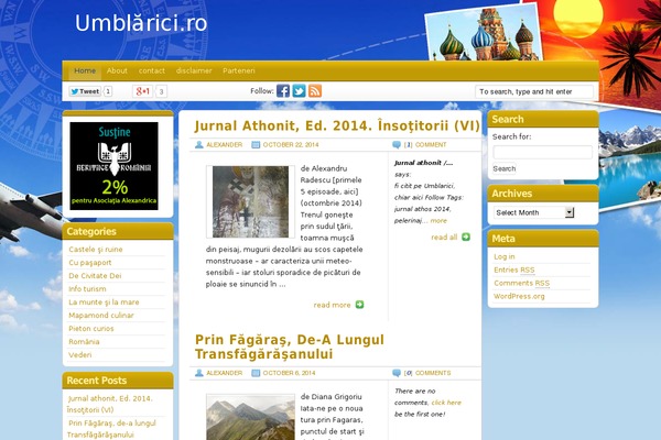 Travel Blogger theme site design template sample