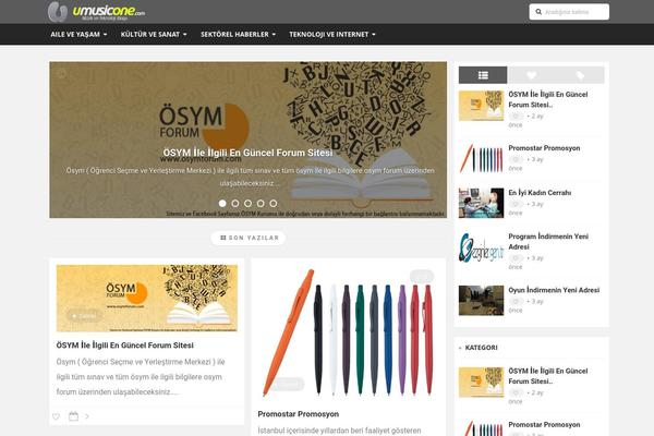 Blog theme site design template sample