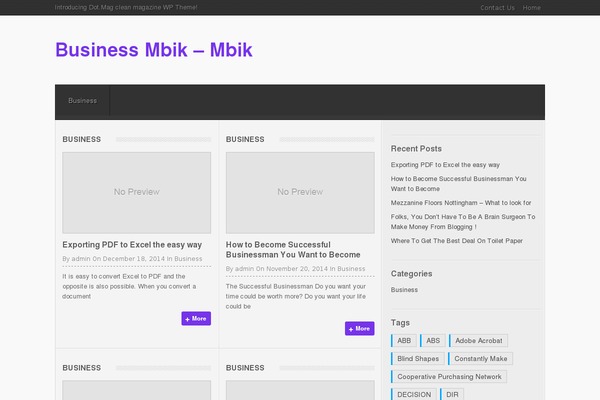 Dotmag theme site design template sample