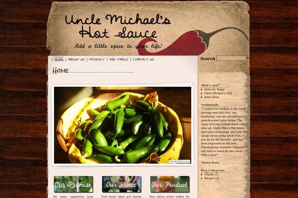 unclemichaelshotsauce.com site used Rustic