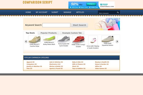 Comparisonpress theme websites examples