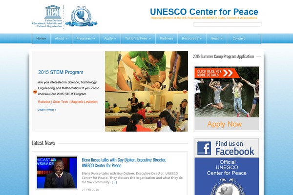 unescocenterforpeace.org site used Unesco