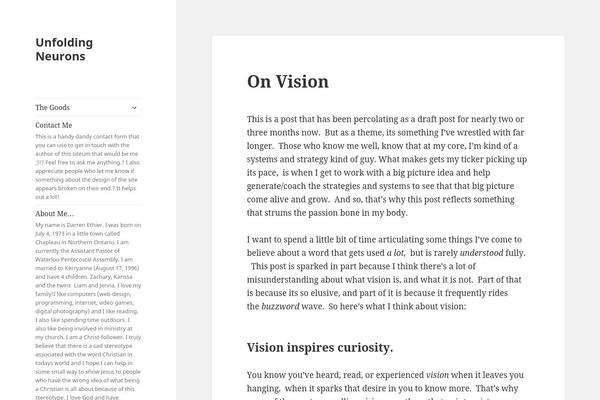 Twenty Fifteen theme site design template sample