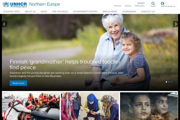 unhcr-northerneurope.org site used Unhcr_pagebuilder