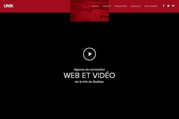 Unik theme site design template sample