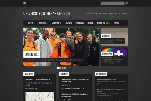 Resurrect theme site design template sample