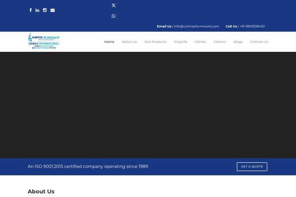 Construction theme site design template sample