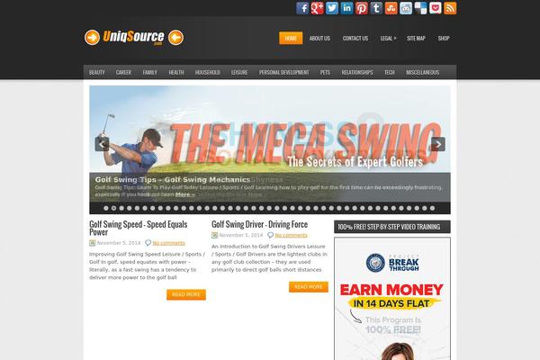 Upstream theme site design template sample