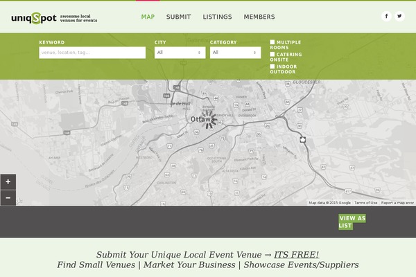 uniqspot.com site used Venue