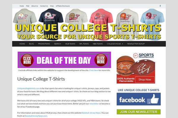 uniquecollegetshirts.com site used Hitmag-pro