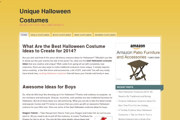uniquehalloweencostumeshq.com site used Mainstream