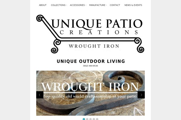 uniquepatiocreations.com site used Zinnia