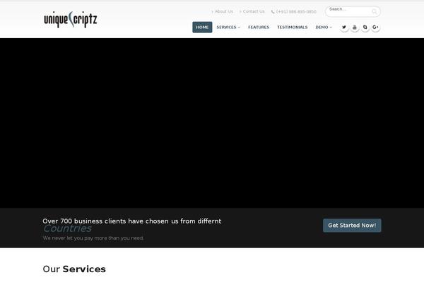 Jarvis theme site design template sample