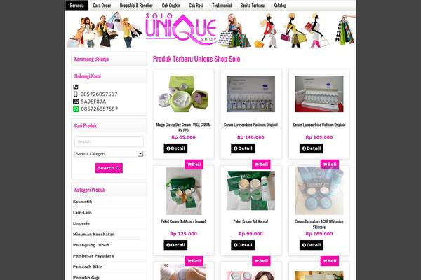 uniqueshopsolo.com site used Belanja