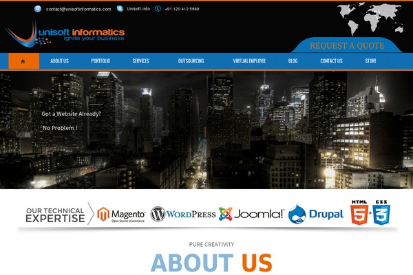 unisoftinformatics.com site used Unisoft